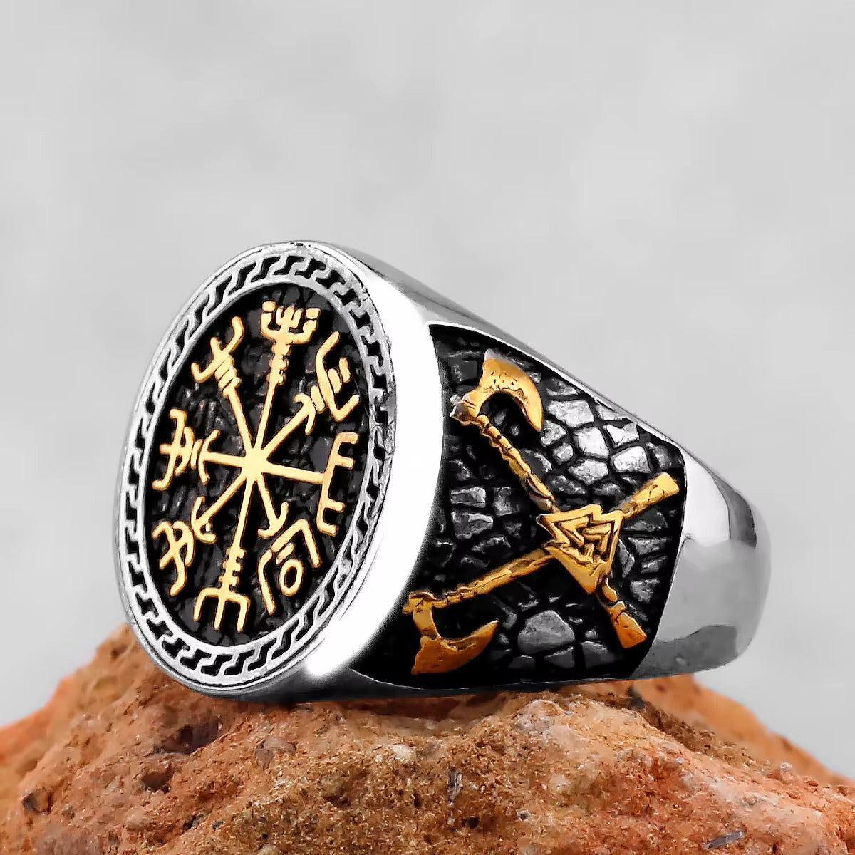 Compass of the Warrior Ring - Stainless Steel