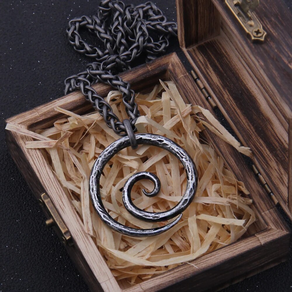 Iron Spiral Pendant Necklace