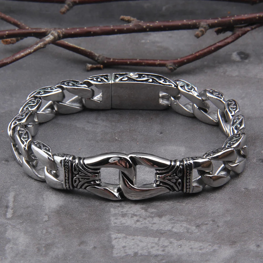 Viking Curb Link Bracelet – Heavy-Duty Stainless Steel Jewelry
