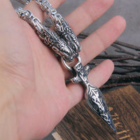 Dragon Head With Engraved Spear