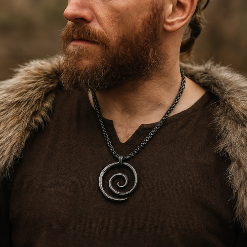 Iron Spiral Pendant Necklace
