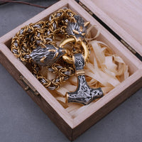 Steel & Gold Color (Enlaced Chain)