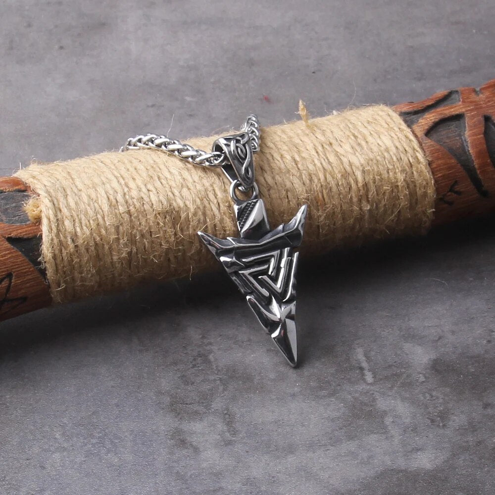 Odin's Spearhead Pendant – Valknut Rune