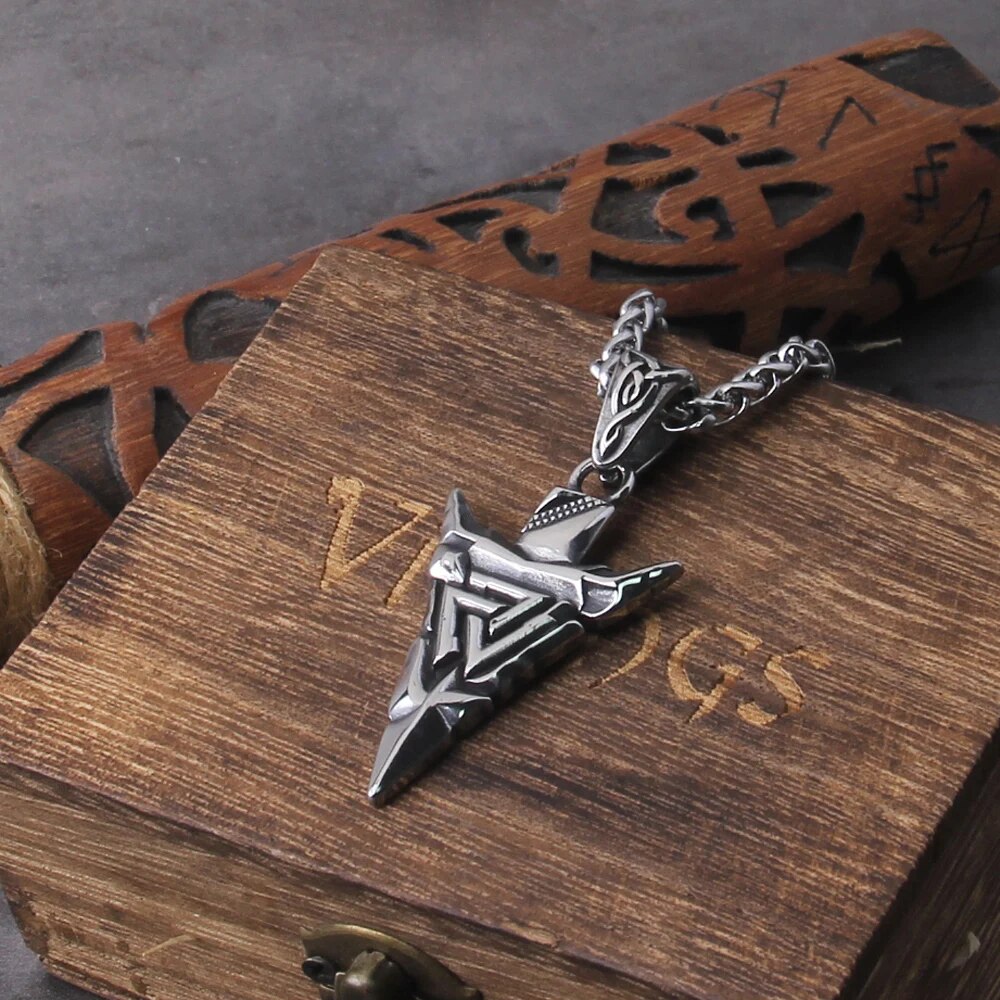 Odin's Spearhead Pendant – Valknut Rune