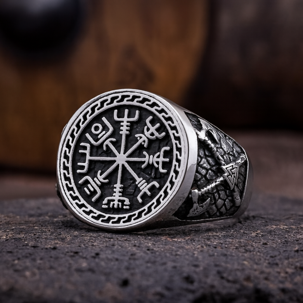 Compass of the Warrior Ring - Stainless Steel