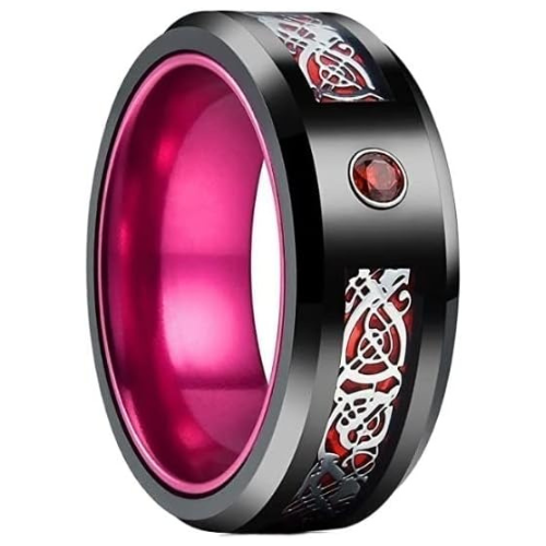 Celtic Rose Knot Tungsten Ring