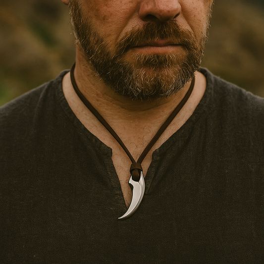 Wolf Fang Necklace – Pendant with Leather Cord