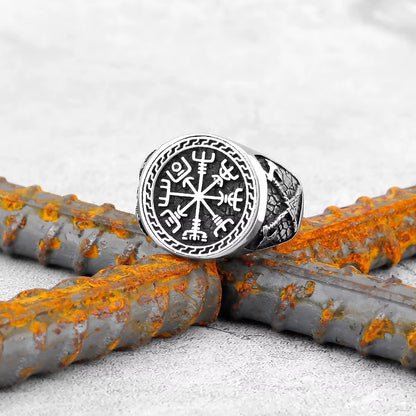 Compass of the Warrior Ring - Stainless Steel