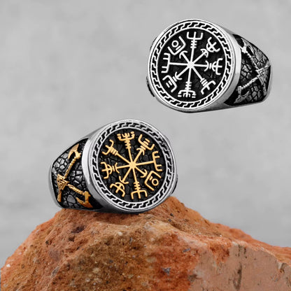 Compass of the Warrior Ring - Stainless Steel