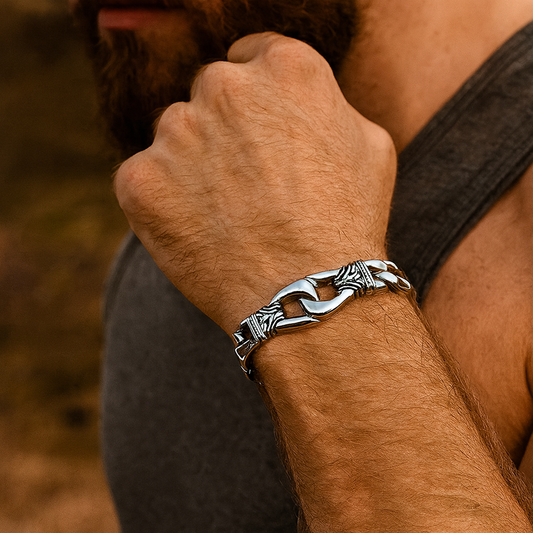 Viking Curb Link Bracelet – Heavy-Duty Stainless Steel Jewelry