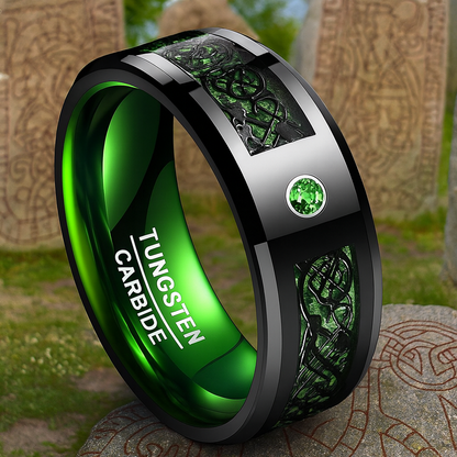 Celtic Emerald Knot Tungsten Ring