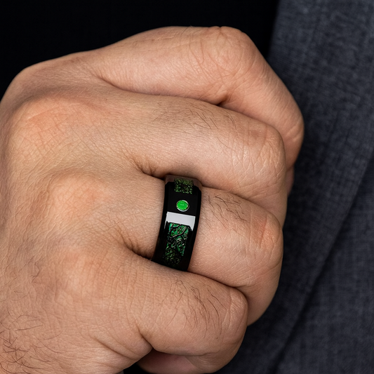 Celtic Emerald Knot Tungsten Ring
