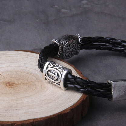 Nordic Amulet Runes Bracelet: Talisman Beads, Viking Symbols