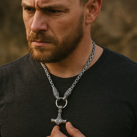 Nordic Dragon – Viking Hammer Pendant Necklace