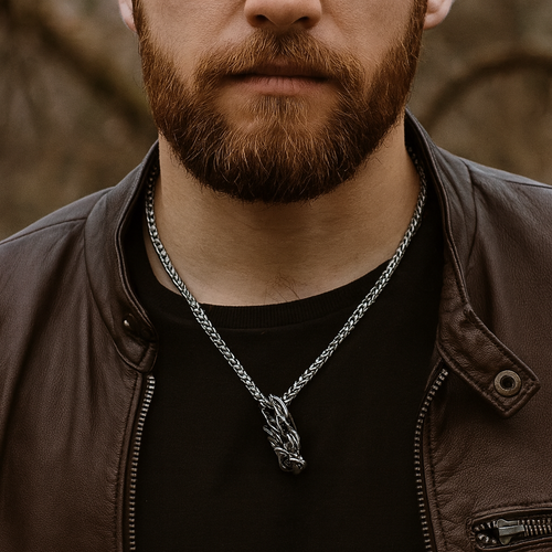 Viking Dragon Head Necklace