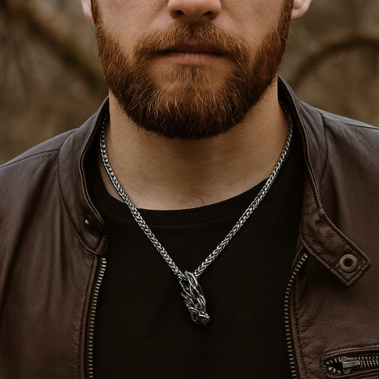 Viking Dragon Head Necklace