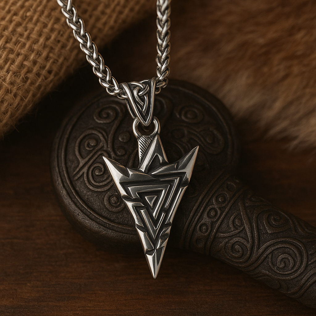 Odin's Spearhead Pendant – Valknut Rune