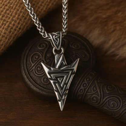 Odin's Spearhead Pendant – Valknut Rune