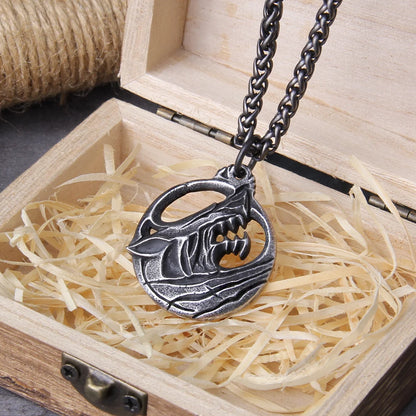 Stainless Steel Viking Wolf Necklace