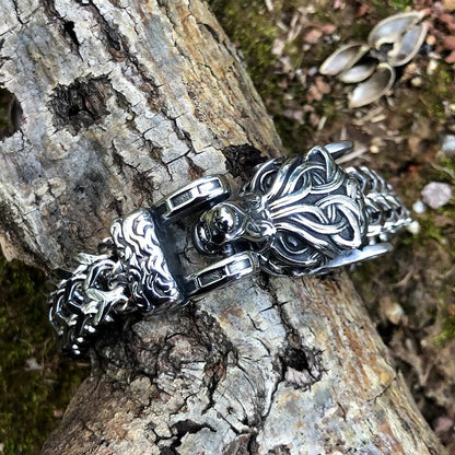 Wolf Stainless-Steel Bracelet