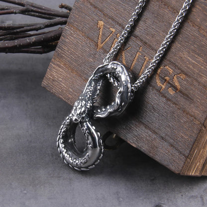 Viking Ouroboros Necklace: Never Fade, Street Fashion