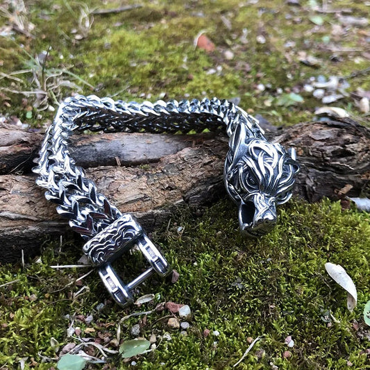 Wolf Stainless-Steel Bracelet