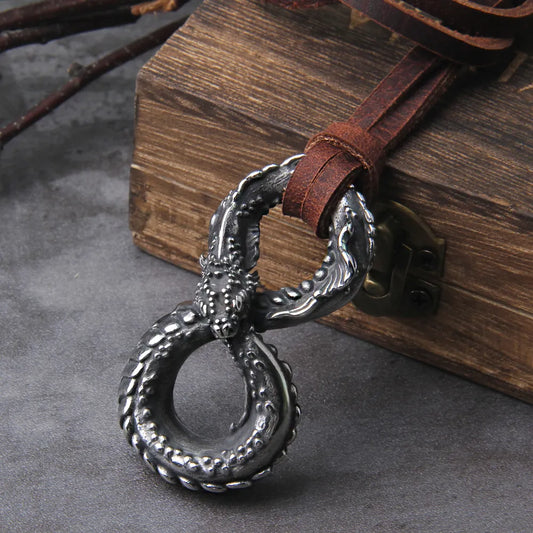 Viking Ouroboros Necklace: Never Fade, Street Fashion