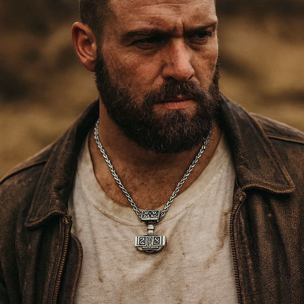 Thor's Hammer Necklace: Stainless Steel, Viking with Celtic-Knot