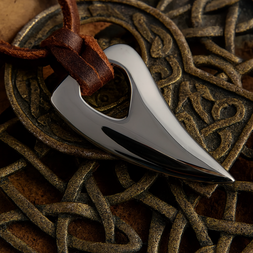 Wolf Fang Necklace – Pendant with Leather Cord