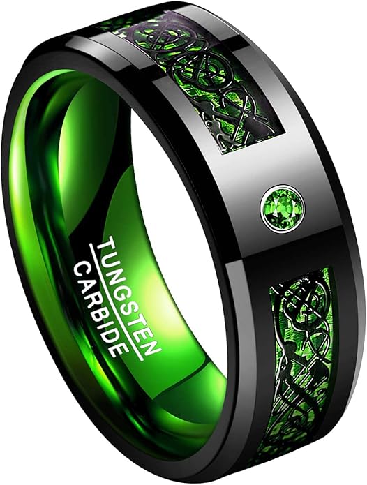 Celtic Emerald Knot Tungsten Ring