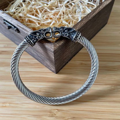 Stainless Steel Nordin Viking Norse Dragon Bracelet