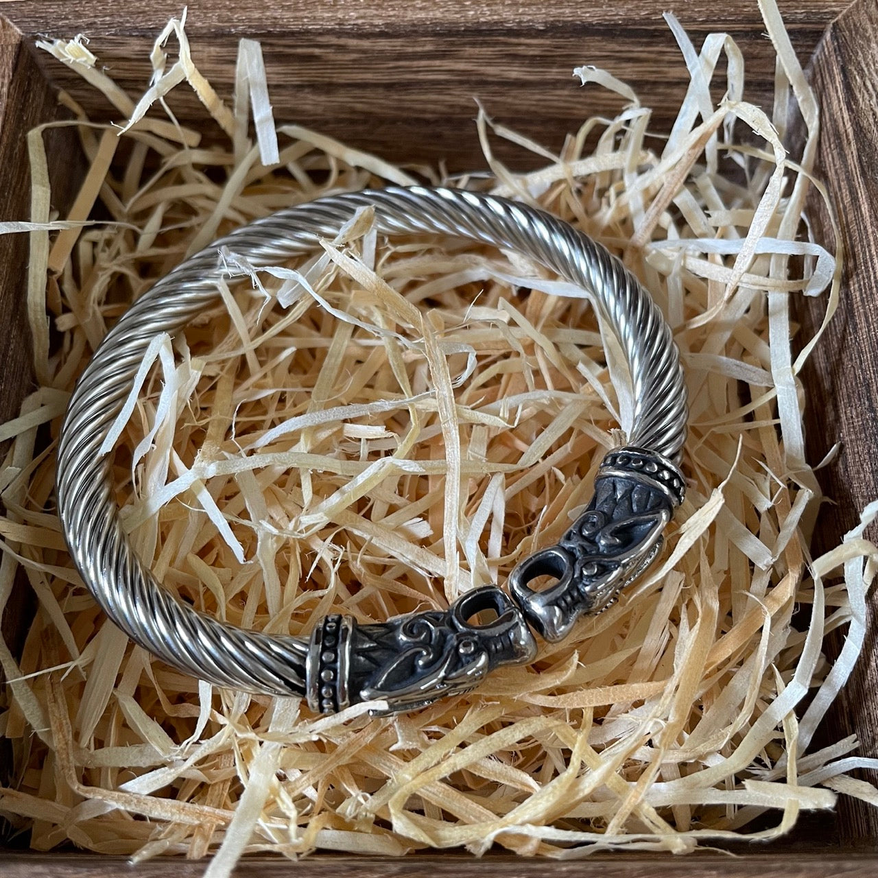 Stainless Steel Nordin Viking Norse Dragon Bracelet